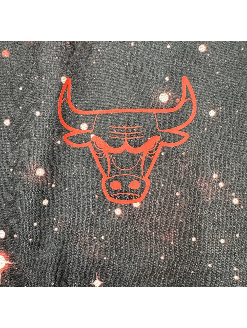 UNK NBA Chicago Bulls Galaxy Space Joggers Sweatpants Adult Medium Black Red